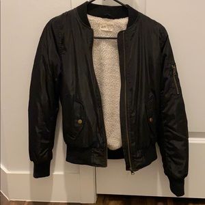 Sherpa Lined Bomber Jacket